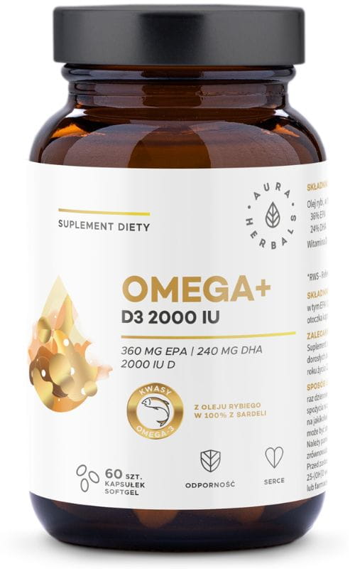 Omega+ Witamina D3 2000 IU, kapsułki softgel 60 szt. – Aliness